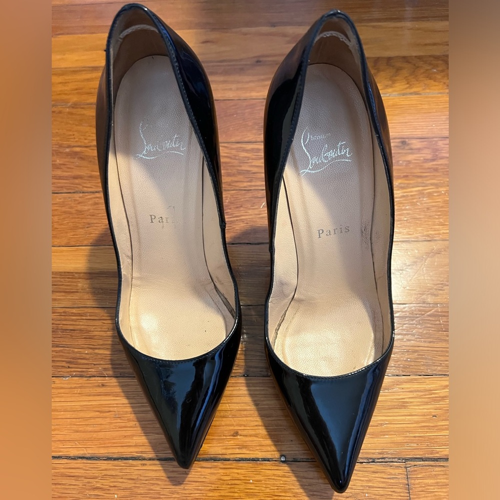 Christian Louboutin Classic Black Patent Pumps